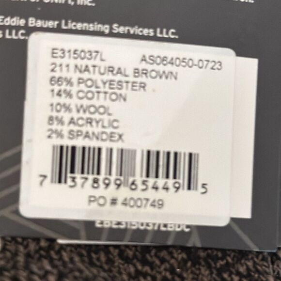 EDDIE BAUER SOCKS NWT SET OF THREE ECO WOOL CREW HEIGHT FOR MEN SHOE SIZE 6 - 12 - Picture 7 of 7